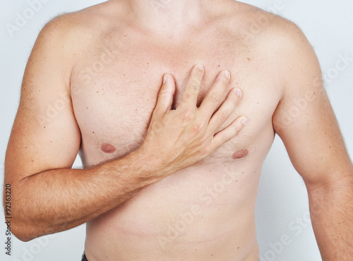 Man having an ache in his chest