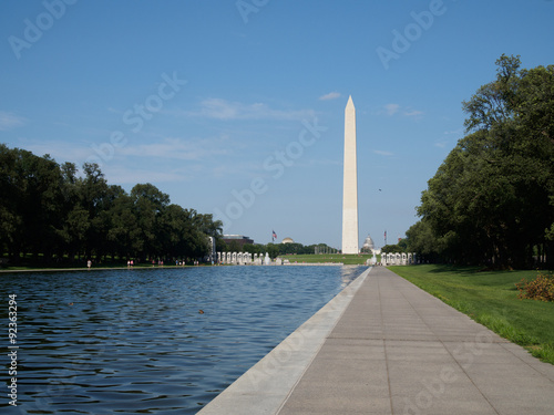 The Washington Monument and reflecting pool