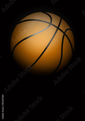 Dark Background of basketball. Vector Illustration.