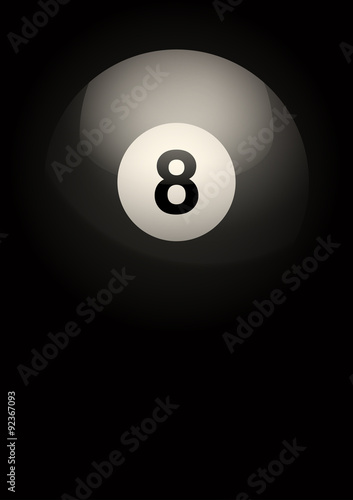 Dark Background of billiard ball. Vector Illustration.