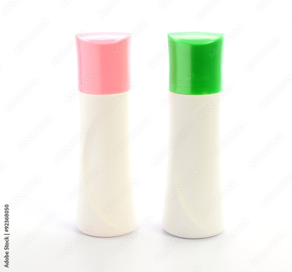Two Plastic Bottle On White Background Isolated Two Plastic Bottle On White Background Isolated