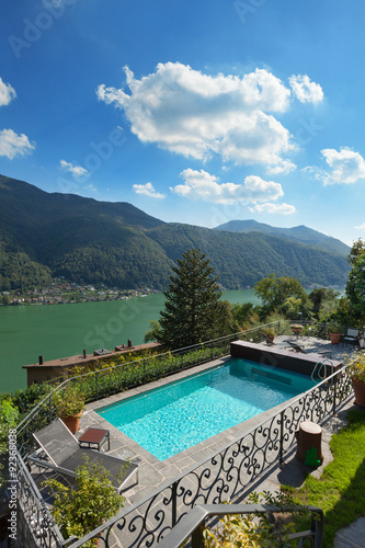 beautiful terrace with swimming pool