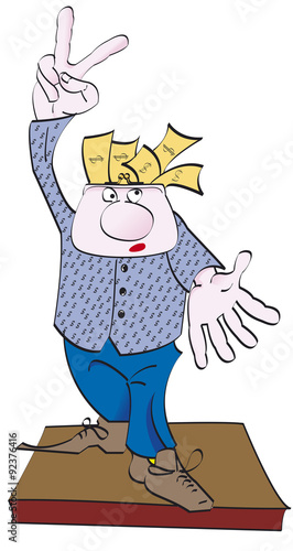 Homme avec une tête porte monnaie