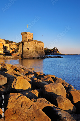 the medieval castle on the sea in  Rapallo