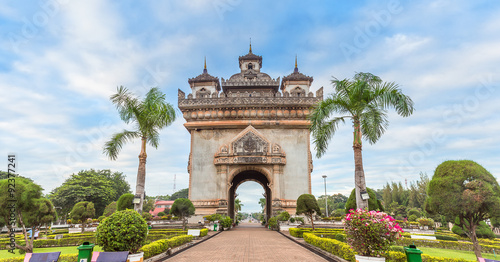 Patuxai literally meaning Victory Gate in Vientiane,Laos