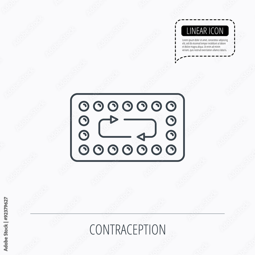 Contraception pills icon. Pharmacology drugs. Contraception pills icon. Pharmacology drugs.