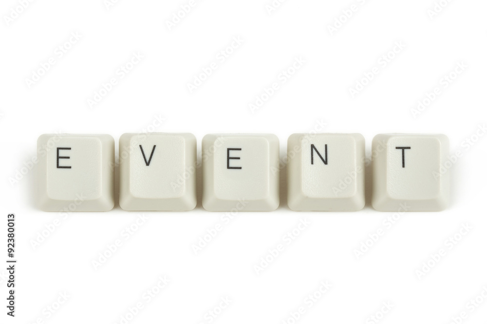 event from scattered keyboard keys on white event from scattered keyboard keys on white