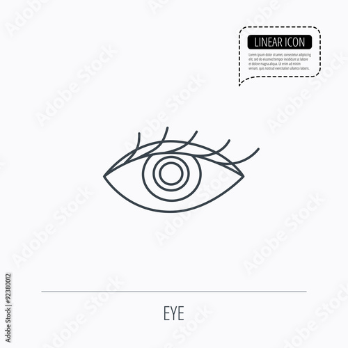 Eye icon. Human vision sign. photo