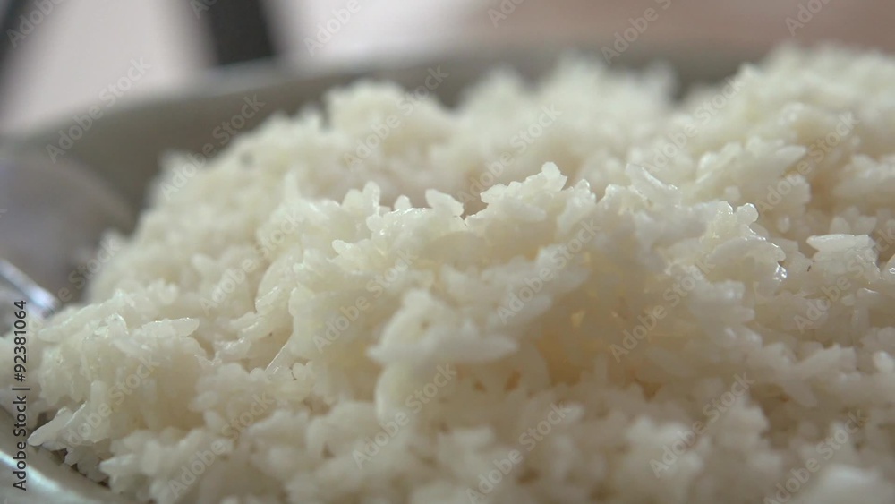Plate of hot rice Plate of hot rice