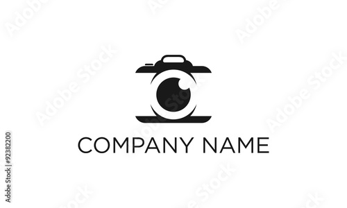 camera lens eye black photo photography logo design template