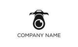 camera lens eye black photo photography logo design template
