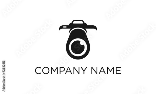 camera lens eye black photo photography logo design template photo