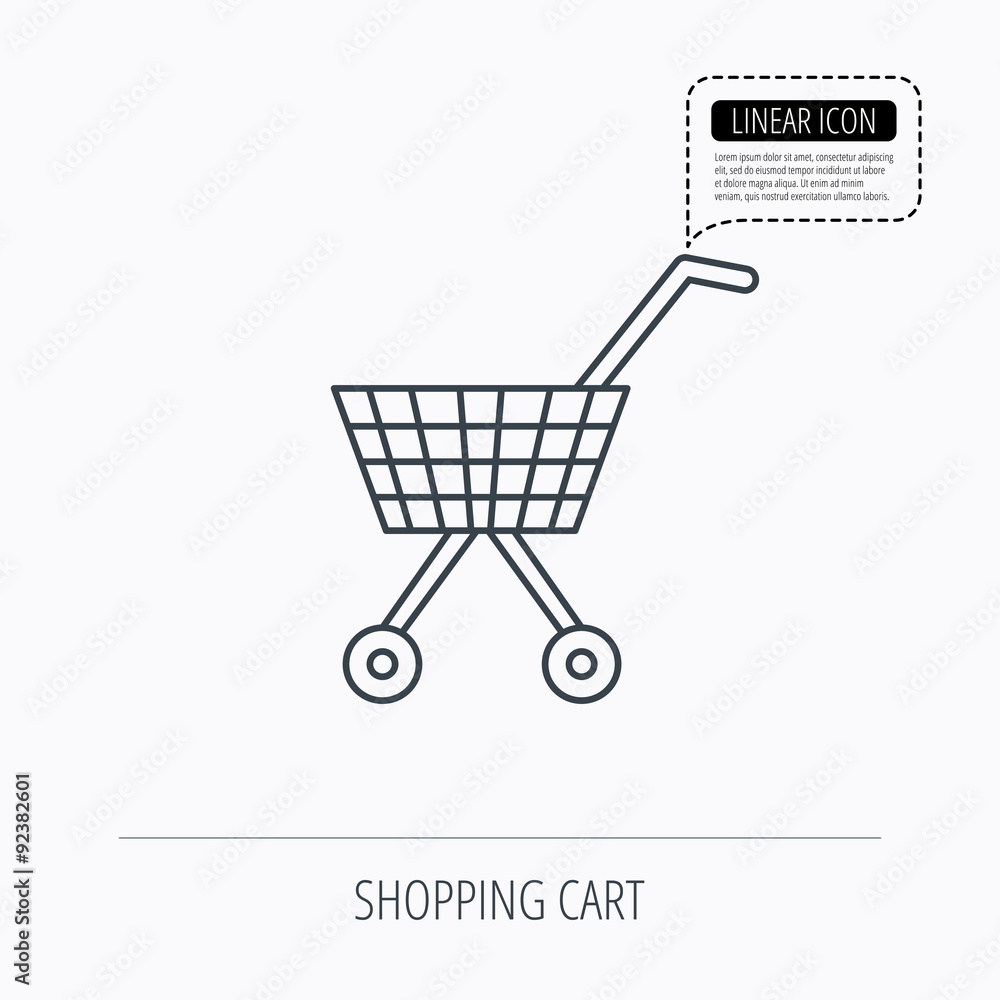 Shopping cart icon. Market buying sign. Shopping cart icon. Market buying sign.