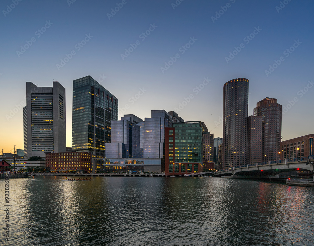 Boston harbor and waterfront