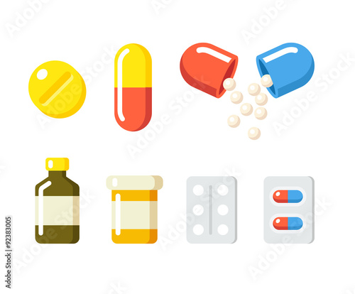 Drugs and pills icons