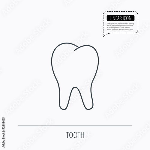 Tooth icon. Stomatology sign.