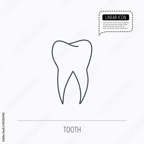 Tooth icon. Dental stomatology sign.