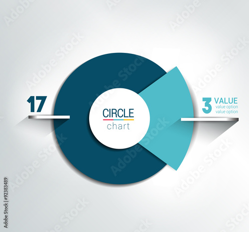 Round, circle chart, graph. Simply color editable. Infographics elements.