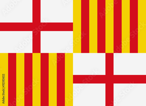 barcelona vector flag
