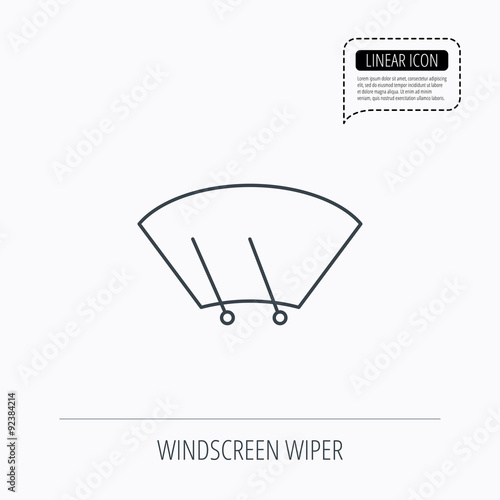 Windscreen wipers icon. Windshield sign.