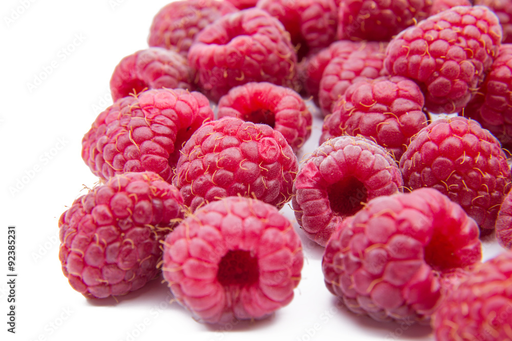 Raspberries isolated on white background Raspberries isolated on white background