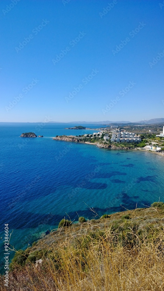 Obraz premium beatiful blue sea, Ozdere, Turkey