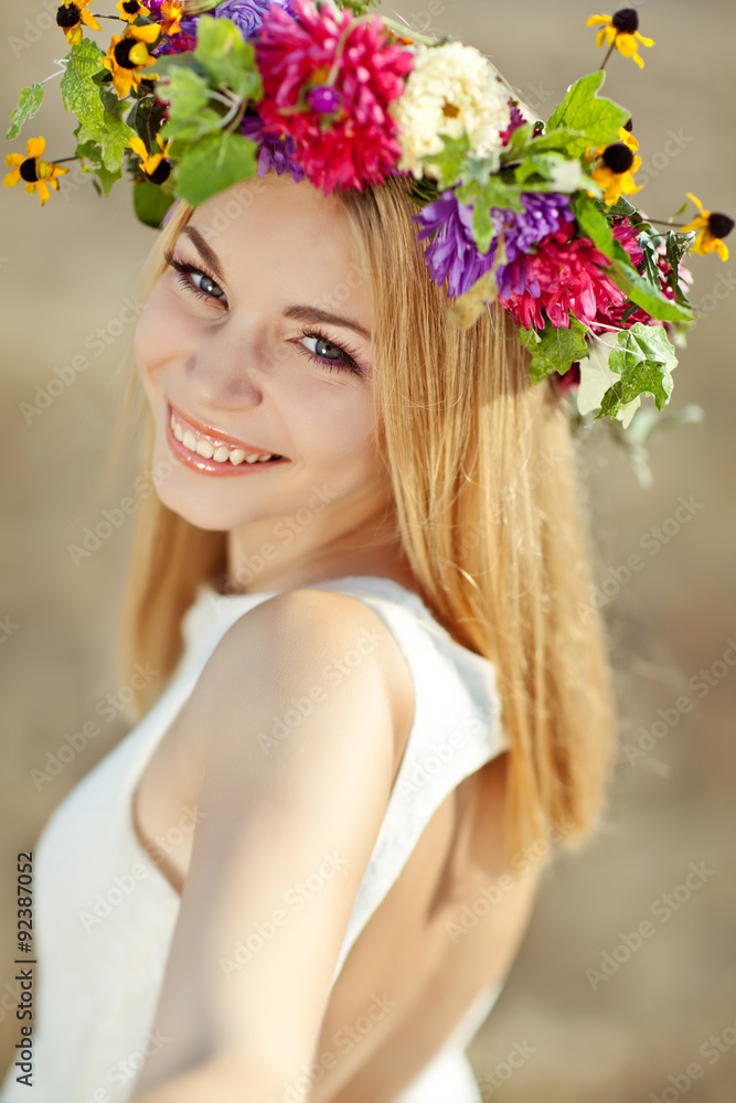 beautiful woman in flowers beautiful woman in flowers