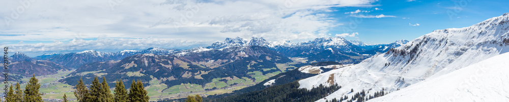 Austrian Alps near Kitzbuehel in winter