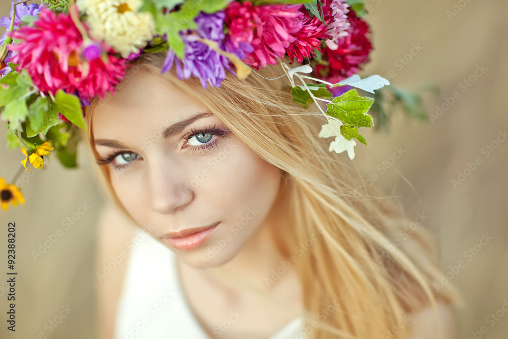 beautiful woman in flowers beautiful woman in flowers