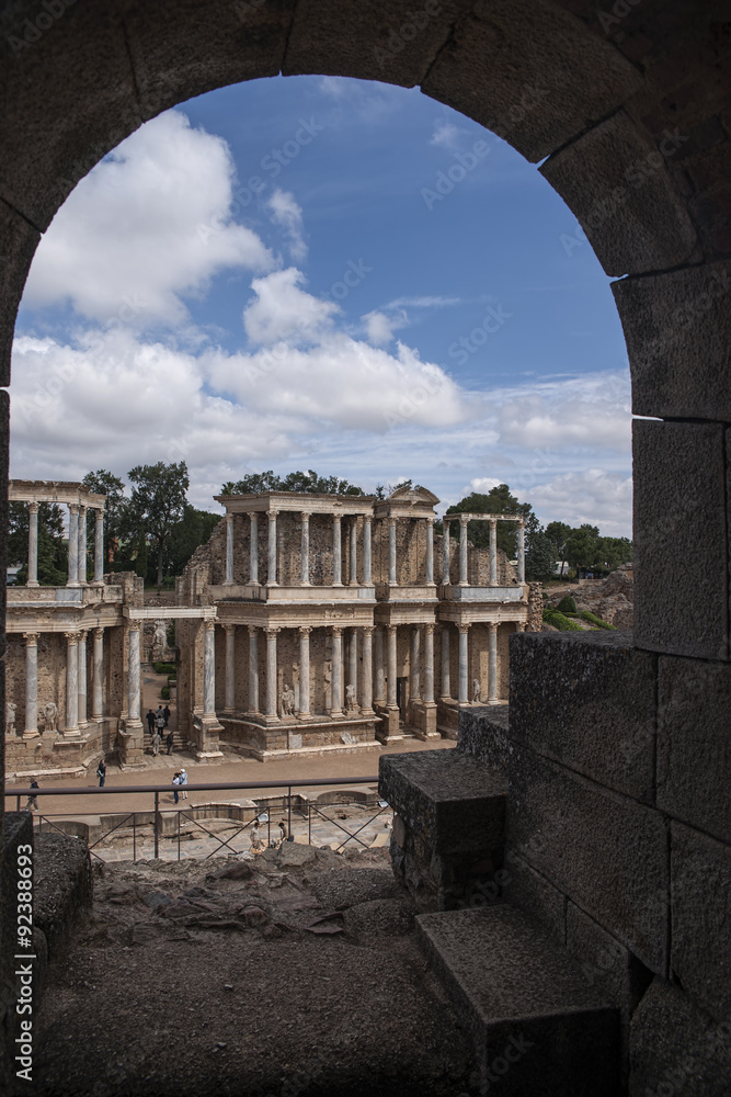 Hermoso teatro Romano de la ciudad de Mérida, Extremadura