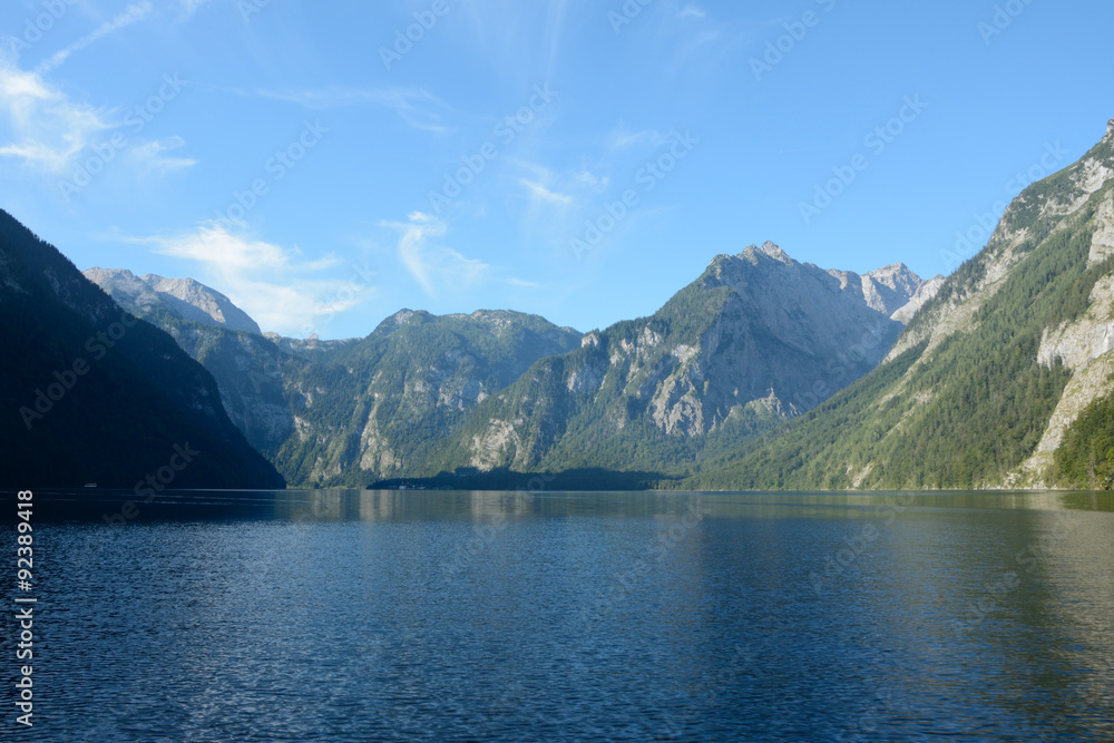 Koenigssee lake and mountains