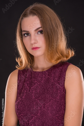 Portrait of serious girl