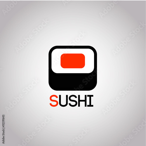Vector logo design element. Sushi, restaurant, japanese. EPS 10