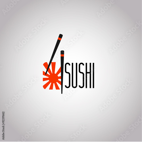 Modern  logo design element. Sushi, restaurant, japanese. Vector
