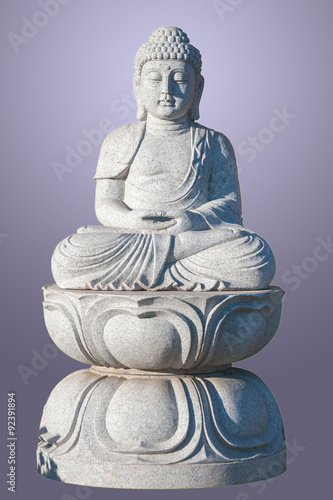 Stone statue of Buddha isolated