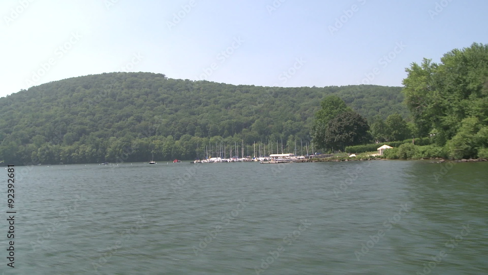 Looking back to a recreation area along the river