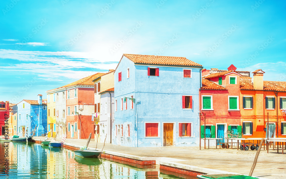 Houses Burano Italy.
