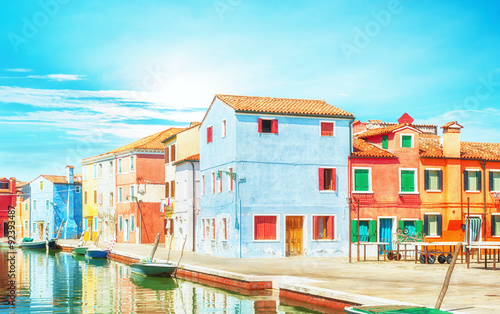 Obraz na płótnie Houses Burano Italy. w salonie