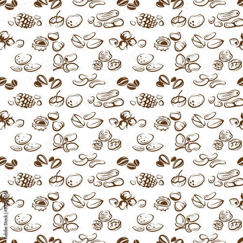 background of seamless nuts pattern