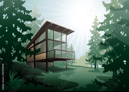 tiny house / ecological small house at nature