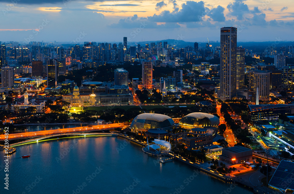 Fototapeta premium Singapore downtown