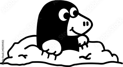 Cute cartoon mole photo