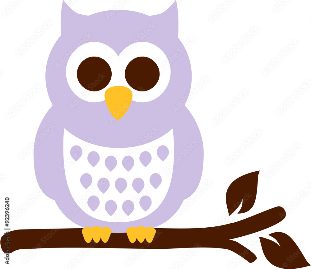 Fototapeta premium Sweet Owl sitting on a branch
