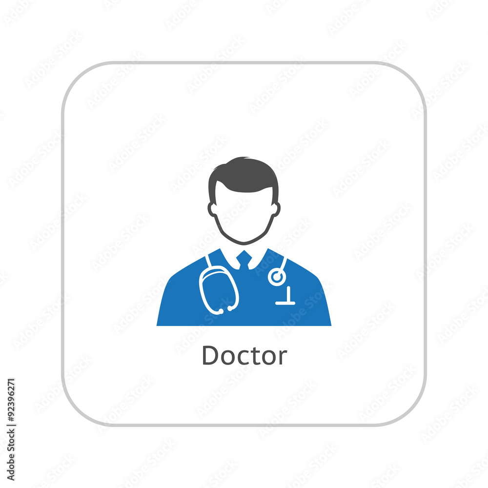 Fototapeta premium Doctor Icon. Flat Design.