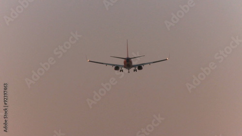 Jet makes final approach