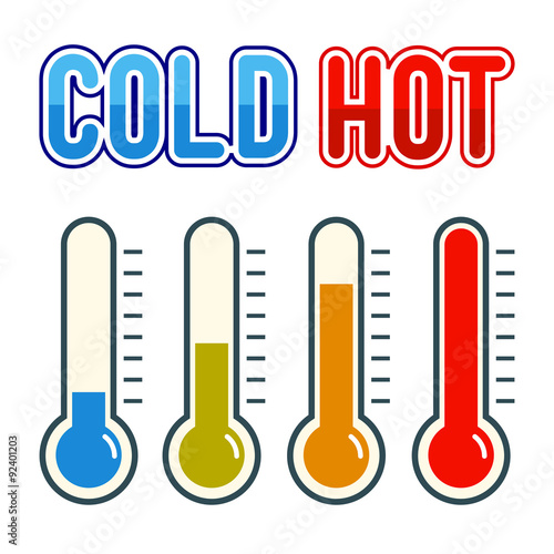 Thermometer Symbol Hot And Cold