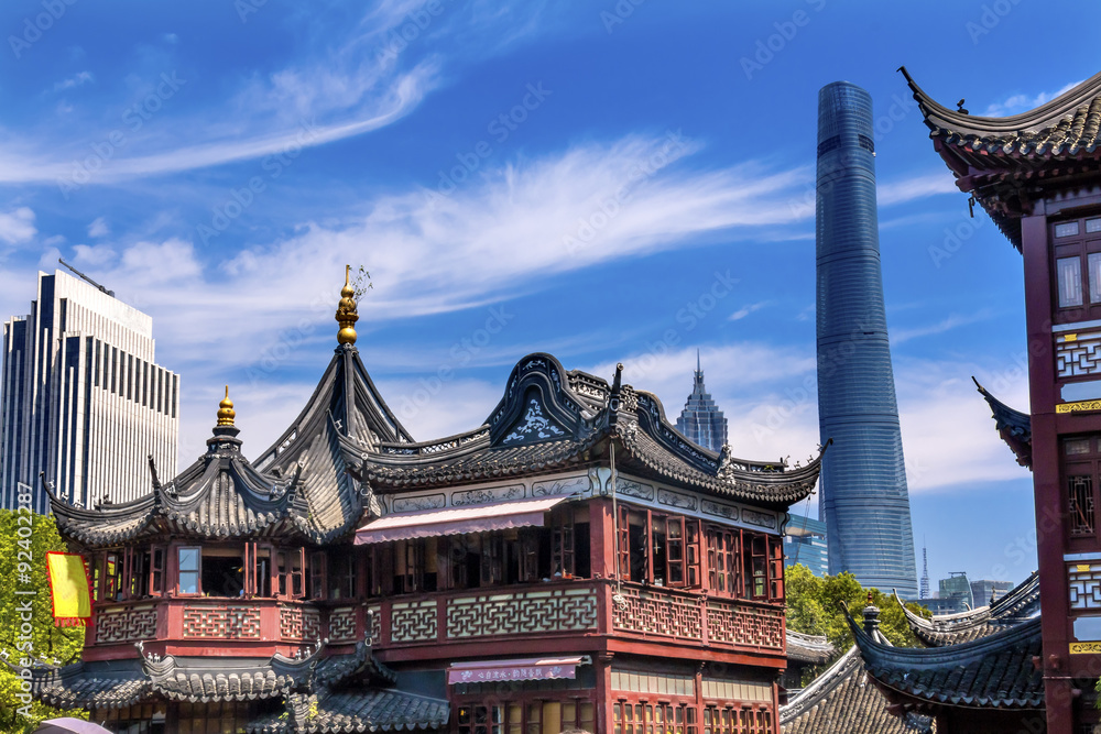 Shanghai China Old and New Shanghai Tower and Yuyuan Garden Shanghai China Old and New Shanghai Tower and Yuyuan Garden