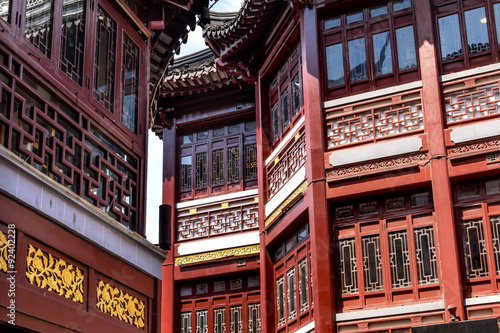 Photography Old Shanghai Houses Red Roofs Yuyuan China