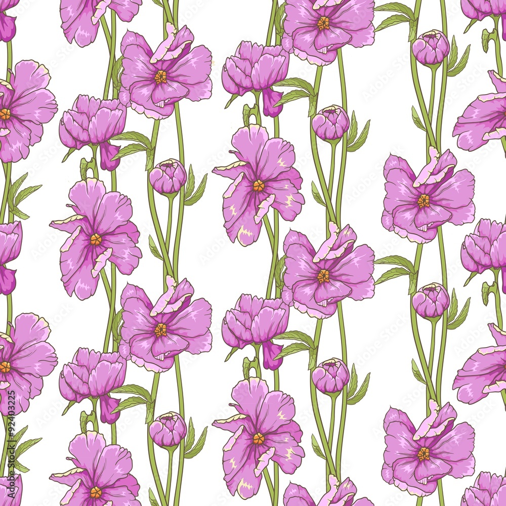 Margeary Pink Floral Seamless Pattern