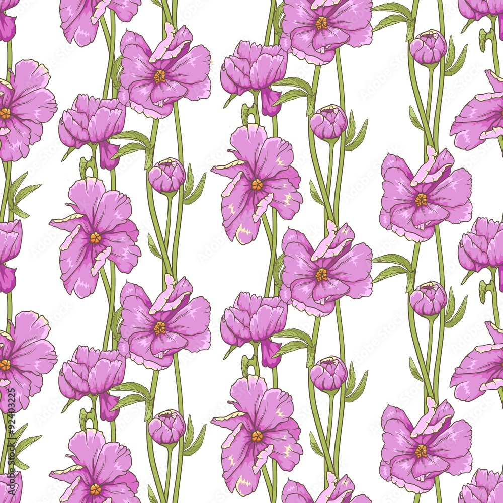 Margeary Pink Floral Seamless Pattern Margeary Pink Floral Seamless Pattern